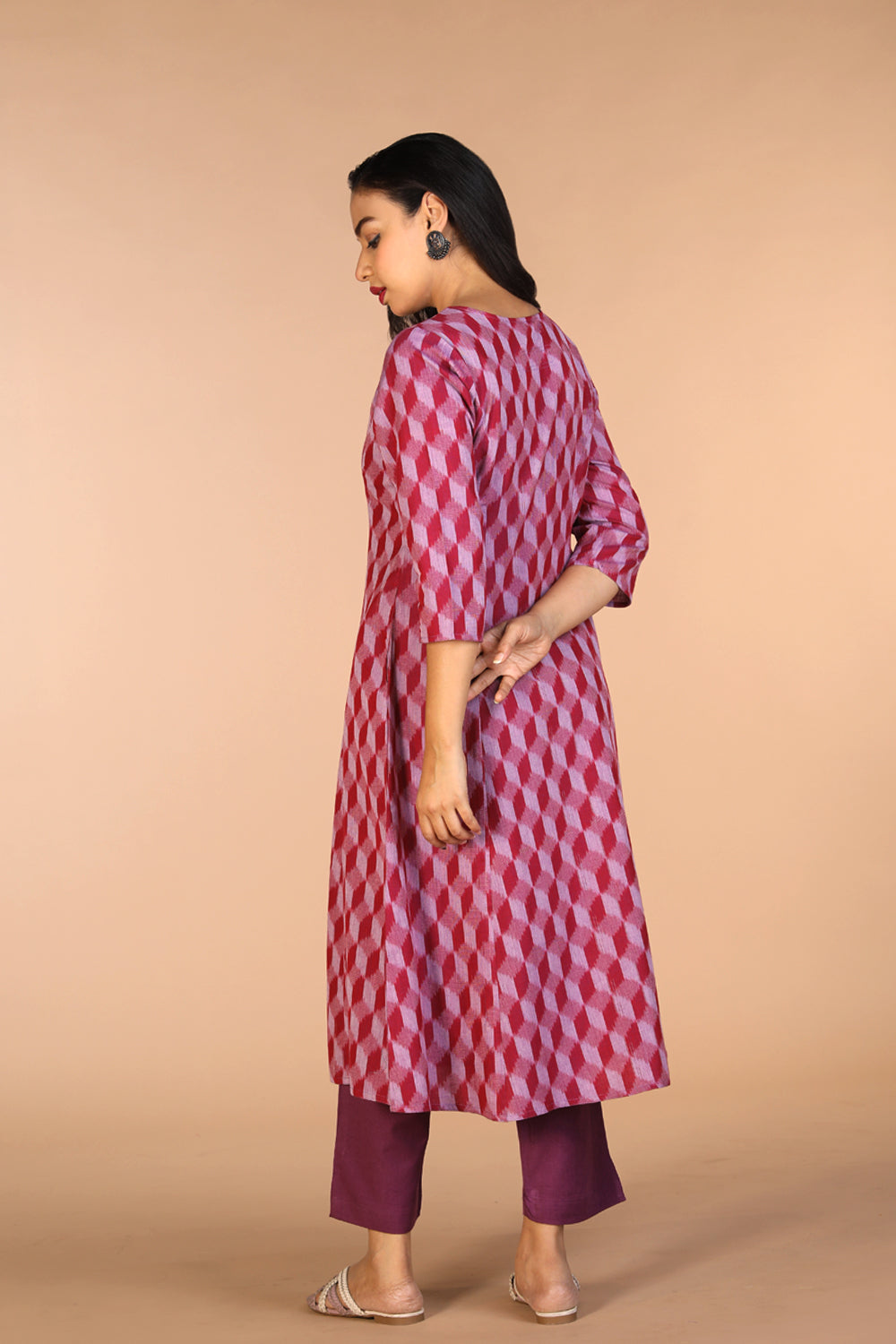 Handwoven cotton Pochampally Ikat kurta