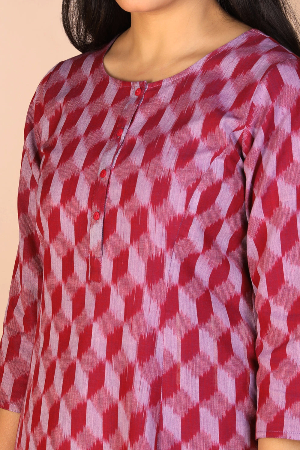 Handwoven cotton Pochampally Ikat kurta