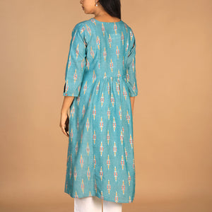Handwoven cotton Pochampally Ikat kurti