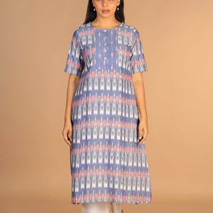 Handwoven cotton pochampally Ikat kurti