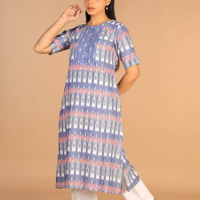 Handwoven cotton pochampally Ikat kurti