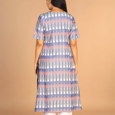 Handwoven cotton pochampally Ikat kurti