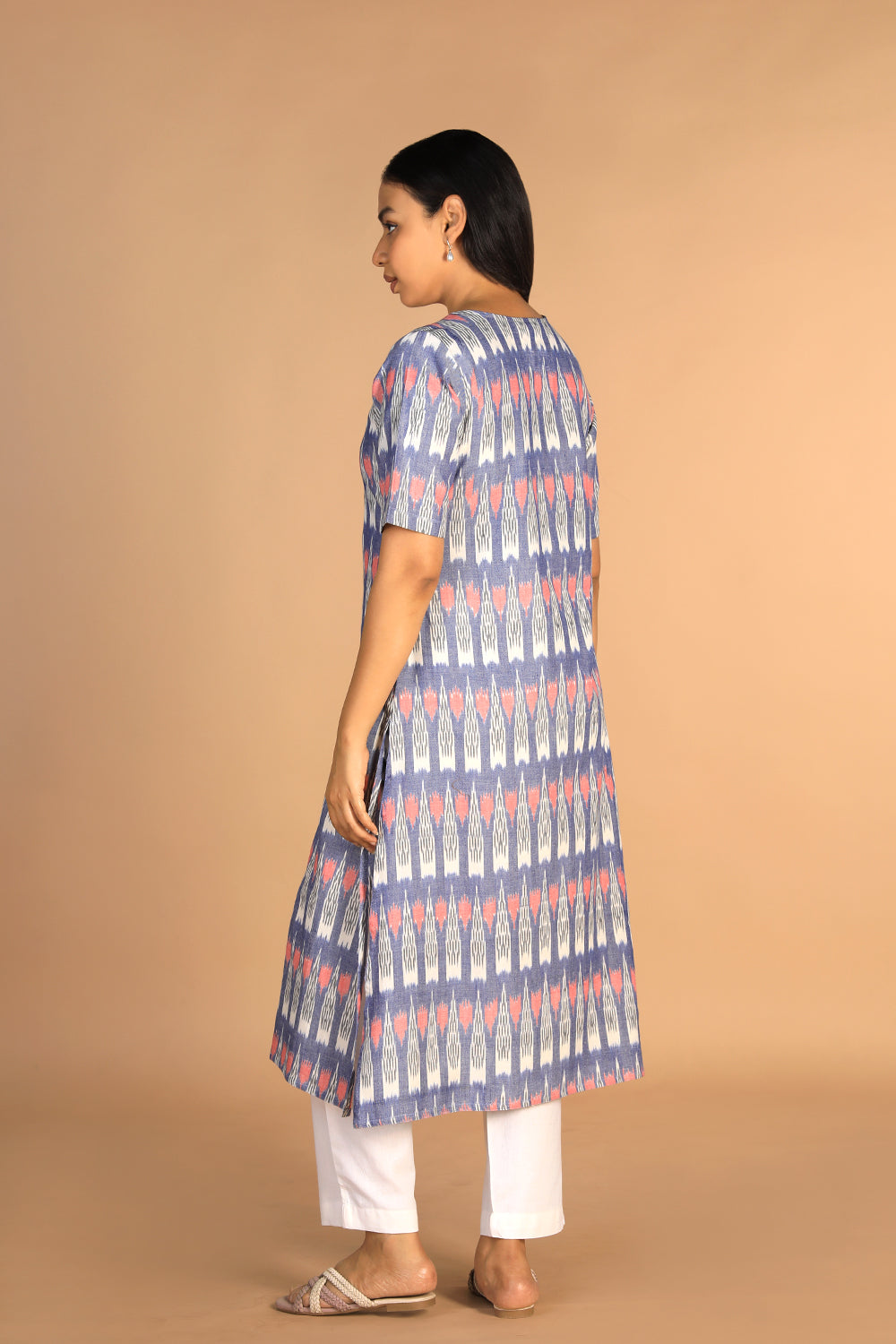 Handwoven cotton pochampally Ikat kurti