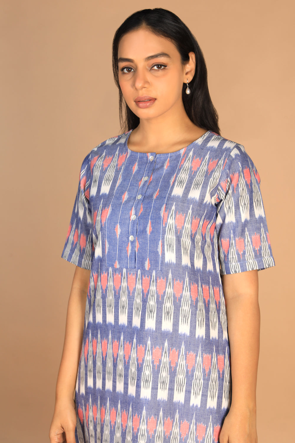 Handwoven cotton pochampally Ikat kurti