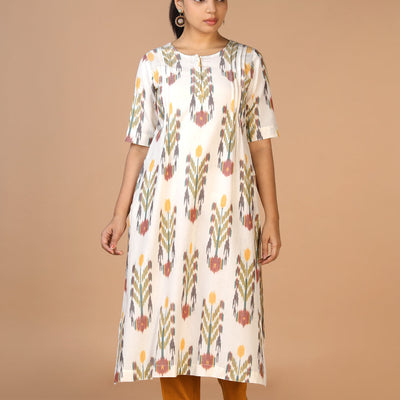 Handwoven cotton Pochampally Ikat Kurta