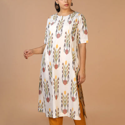 Handwoven cotton Pochampally Ikat Kurta