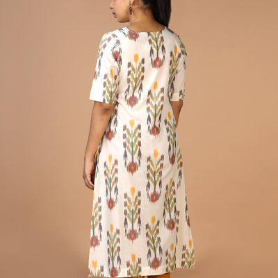 Handwoven cotton Pochampally Ikat Kurta