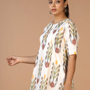 Handwoven cotton Pochampally Ikat Kurta