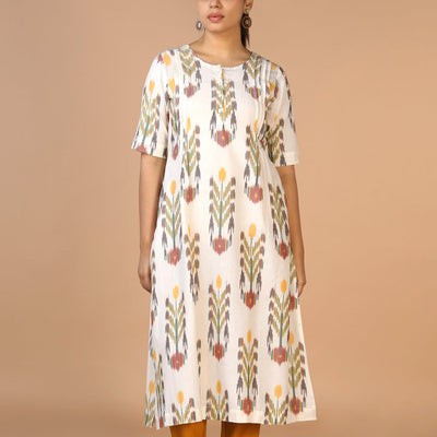 Handwoven cotton Pochampally Ikat Kurta