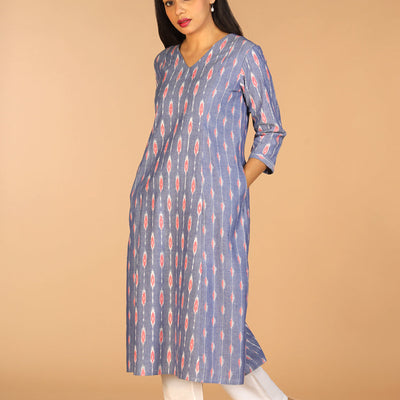 Cotton Pochampally Ikat kurti