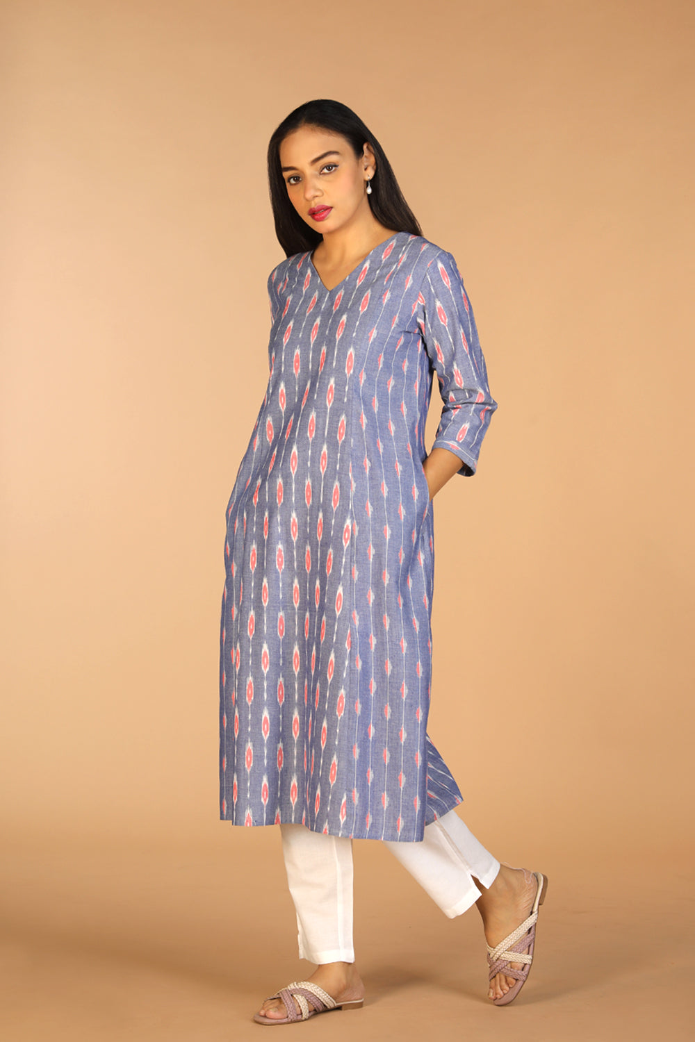 Cotton Pochampally Ikat kurti