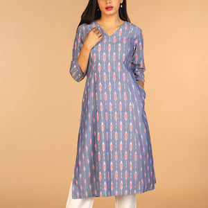 Cotton Pochampally Ikat kurti