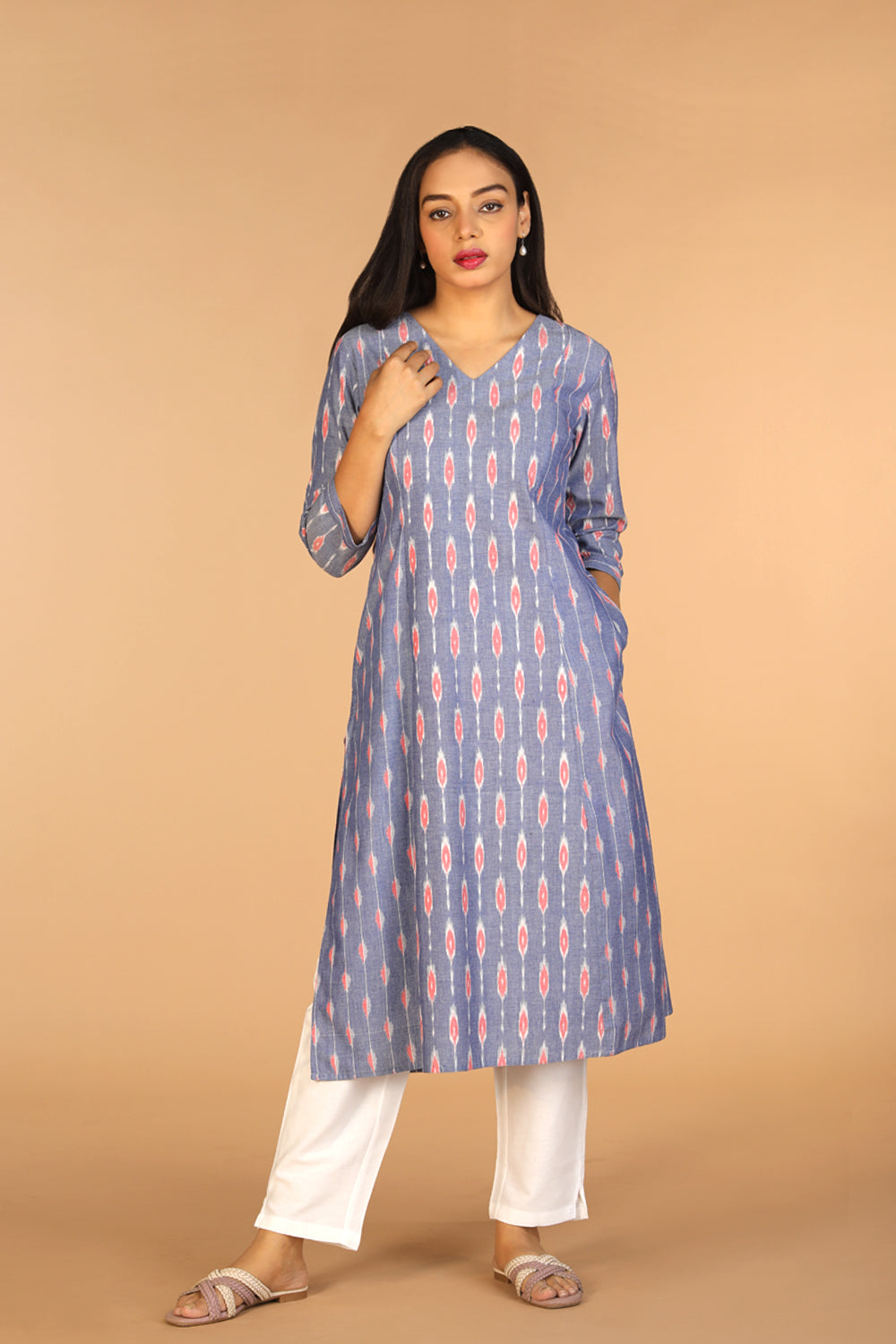 Cotton Pochampally Ikat kurti