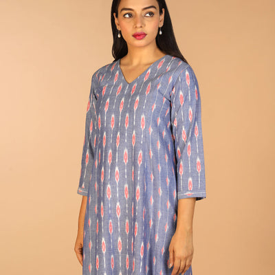 Cotton Pochampally Ikat kurti