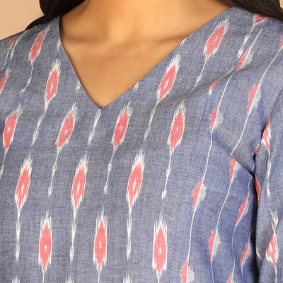 Cotton Pochampally Ikat kurti