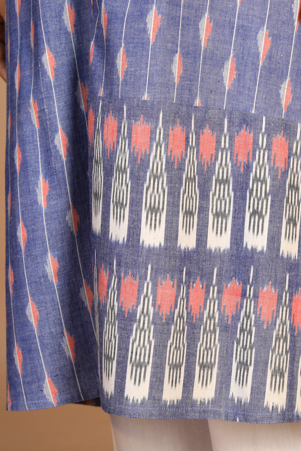Handwoven cotton pochampally Ikat kurti