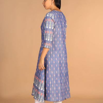 Handwoven cotton pochampally Ikat kurti