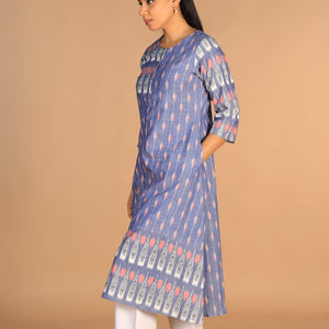 Handwoven cotton pochampally Ikat kurti