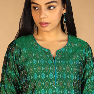 Handwoven  Pochampally silk  Ikat kurta