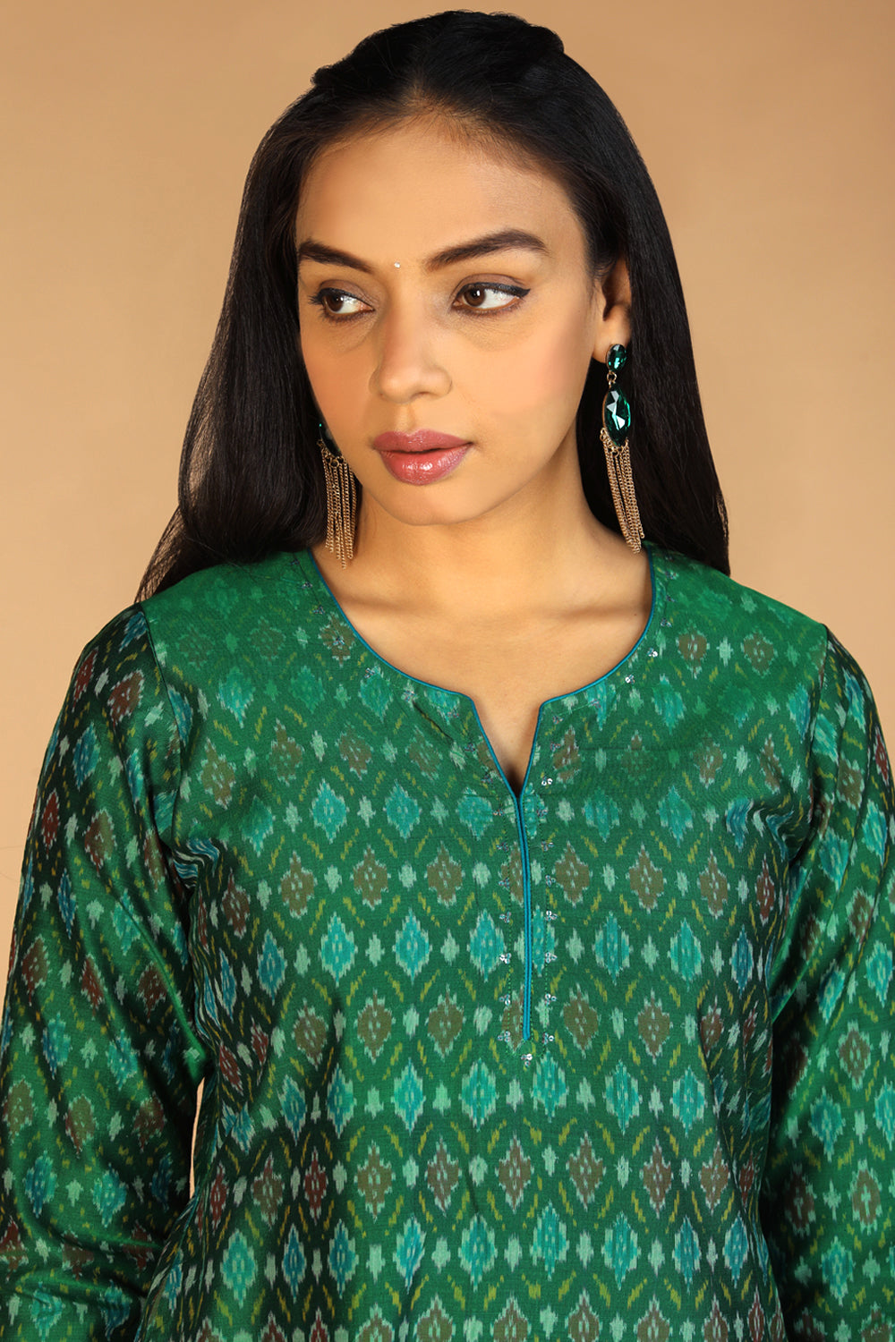 Handwoven  Pochampally silk  Ikat kurta