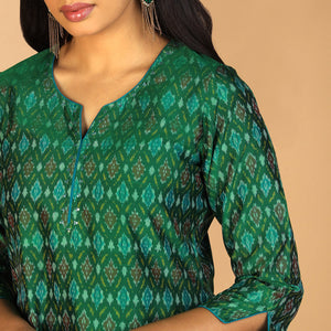 Handwoven  Pochampally silk  Ikat kurta