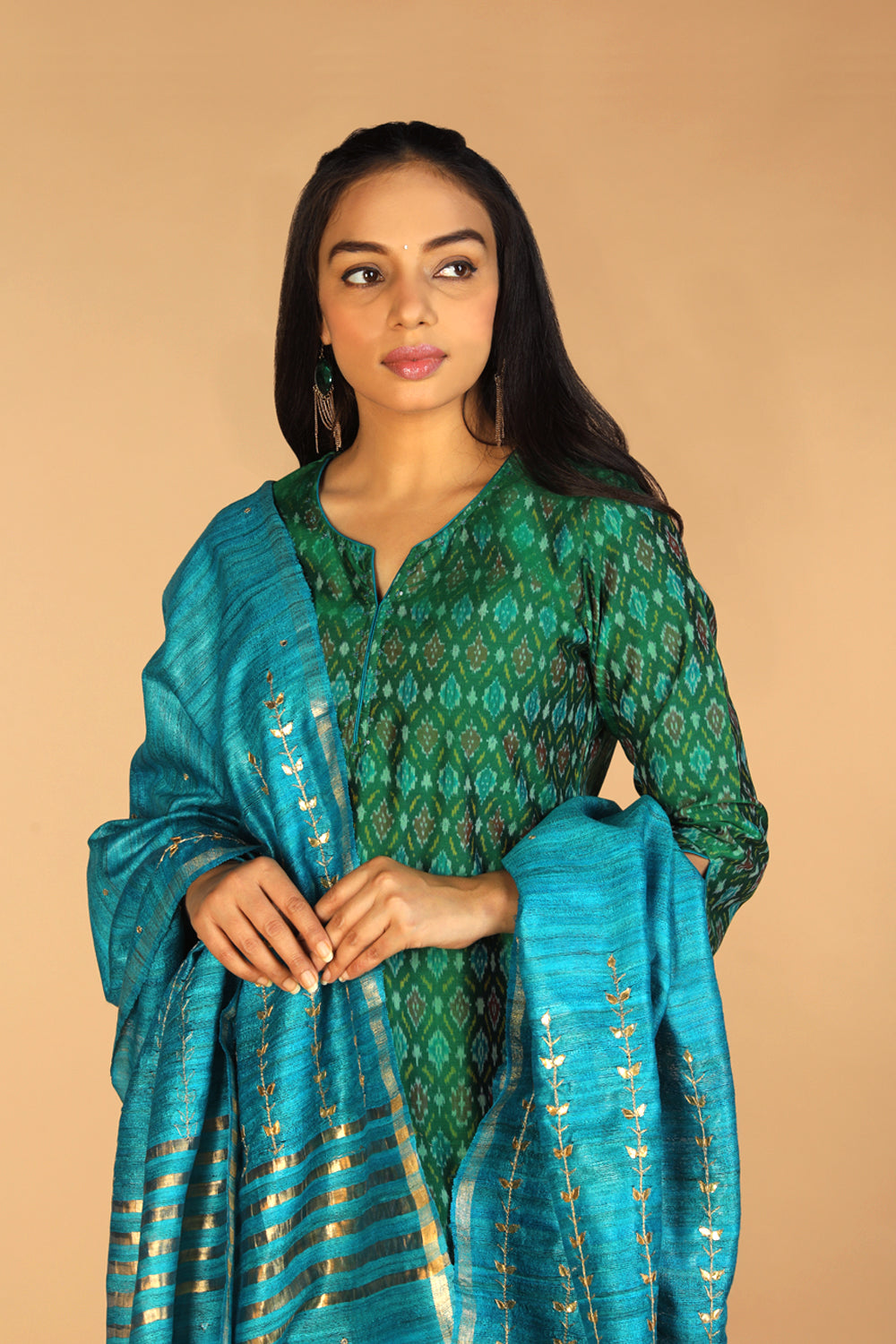 Handwoven  Pochampally silk  Ikat kurta