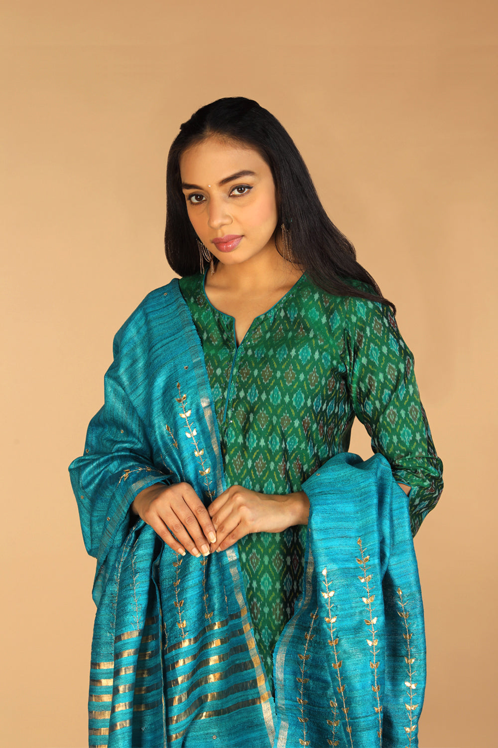 Handwoven  Pochampally silk  Ikat kurta