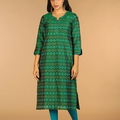Handwoven  Pochampally silk  Ikat kurta