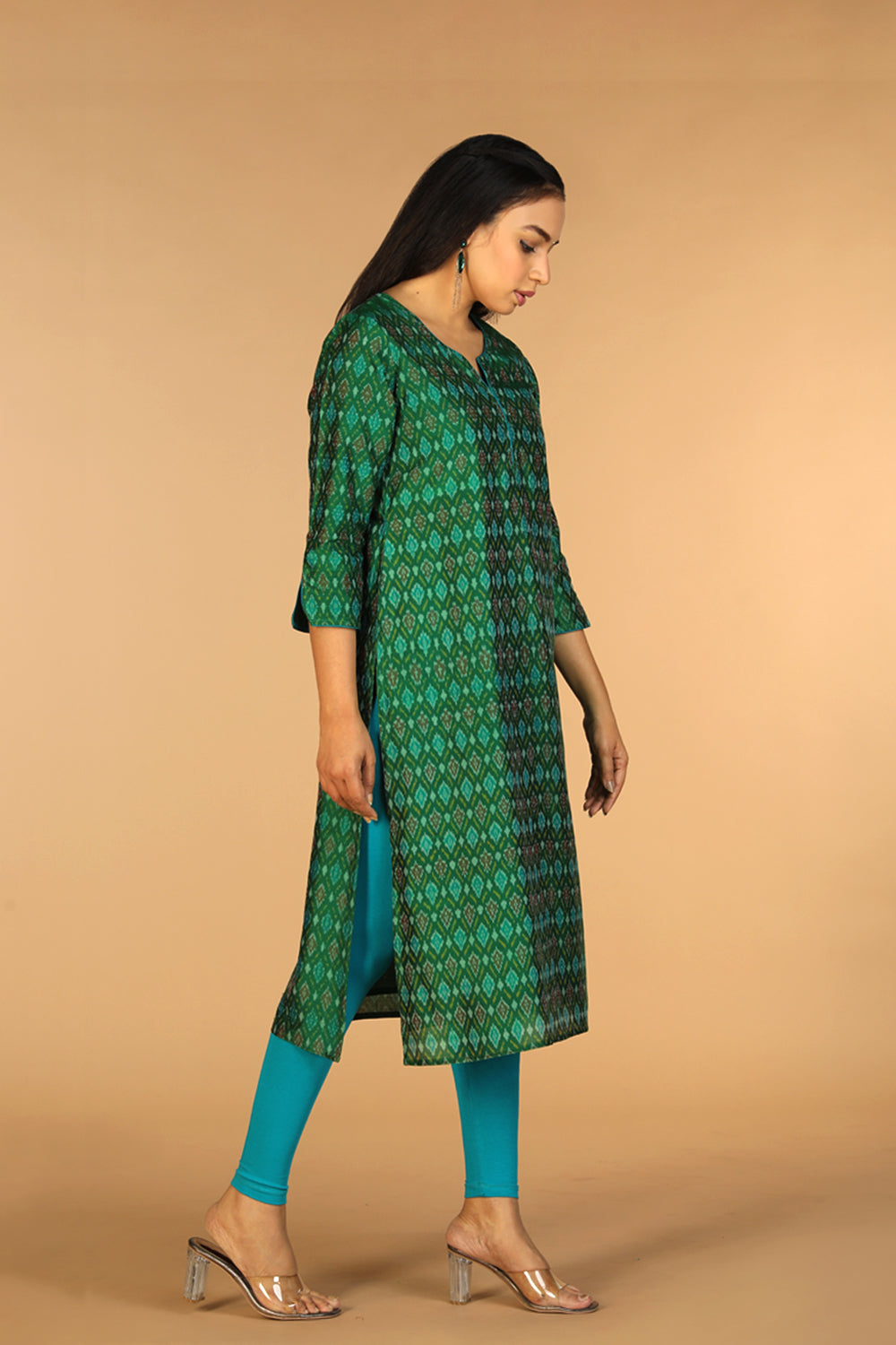 Handwoven  Pochampally silk  Ikat kurta