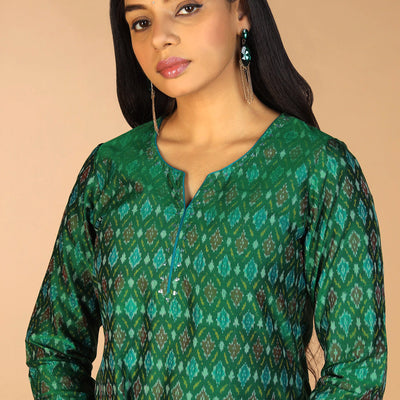 Handwoven  Pochampally silk  Ikat kurta