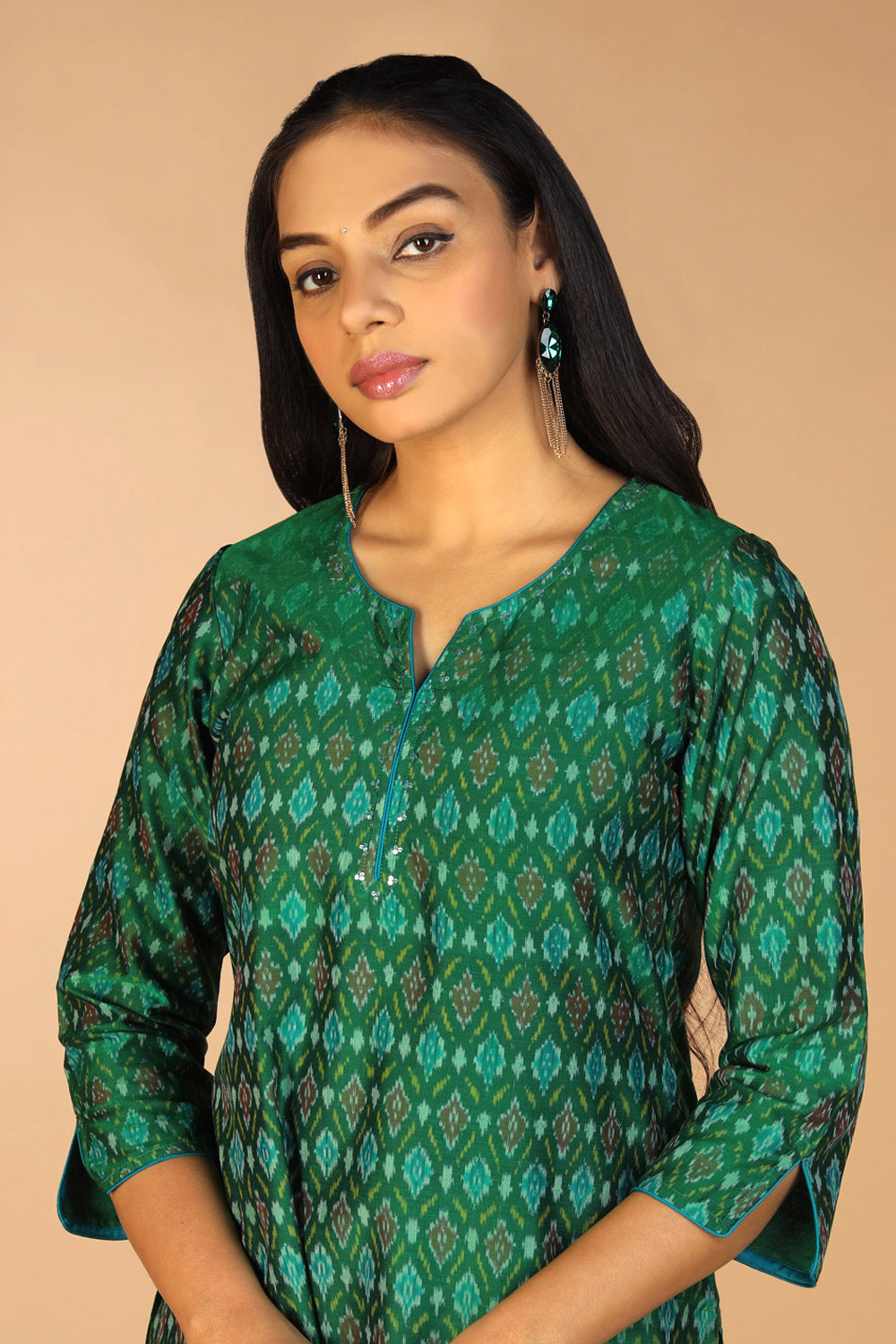 Handwoven  Pochampally silk  Ikat kurta