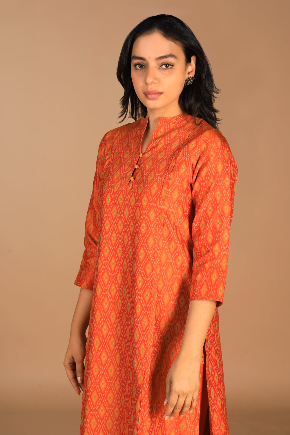 Handwoven  Pochampally silk Ikat kurta
