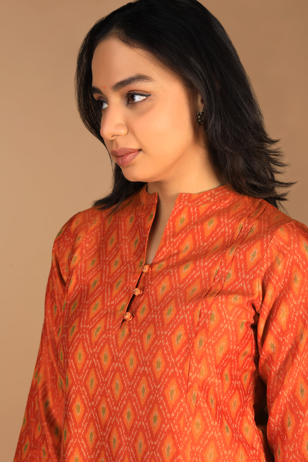 Handwoven  Pochampally silk Ikat kurta