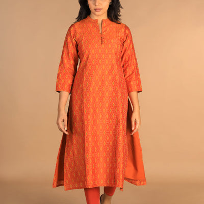 Handwoven  Pochampally silk Ikat kurta