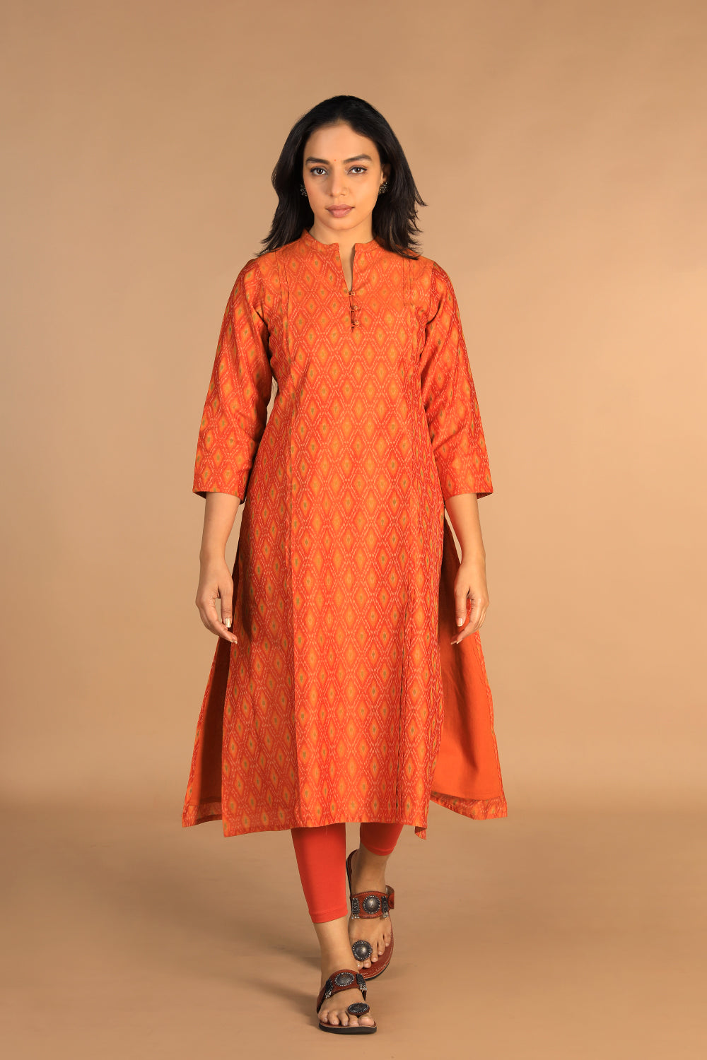 Handwoven  Pochampally silk Ikat kurta