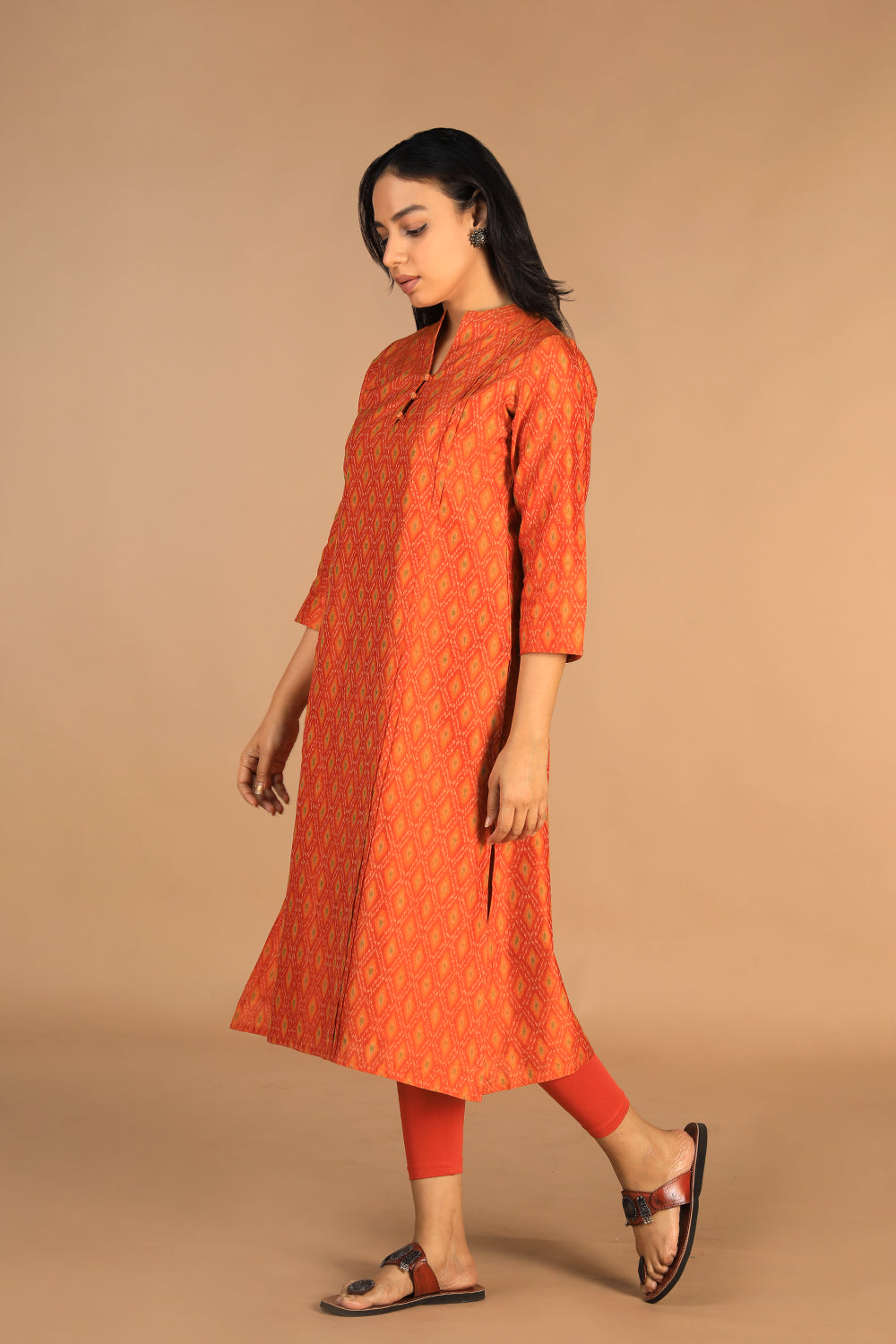 Handwoven  Pochampally silk Ikat kurta