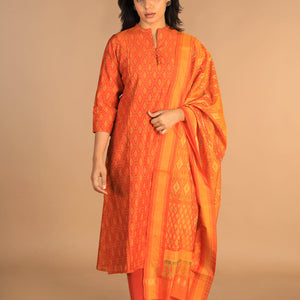 Handwoven  Pochampally silk Ikat kurta