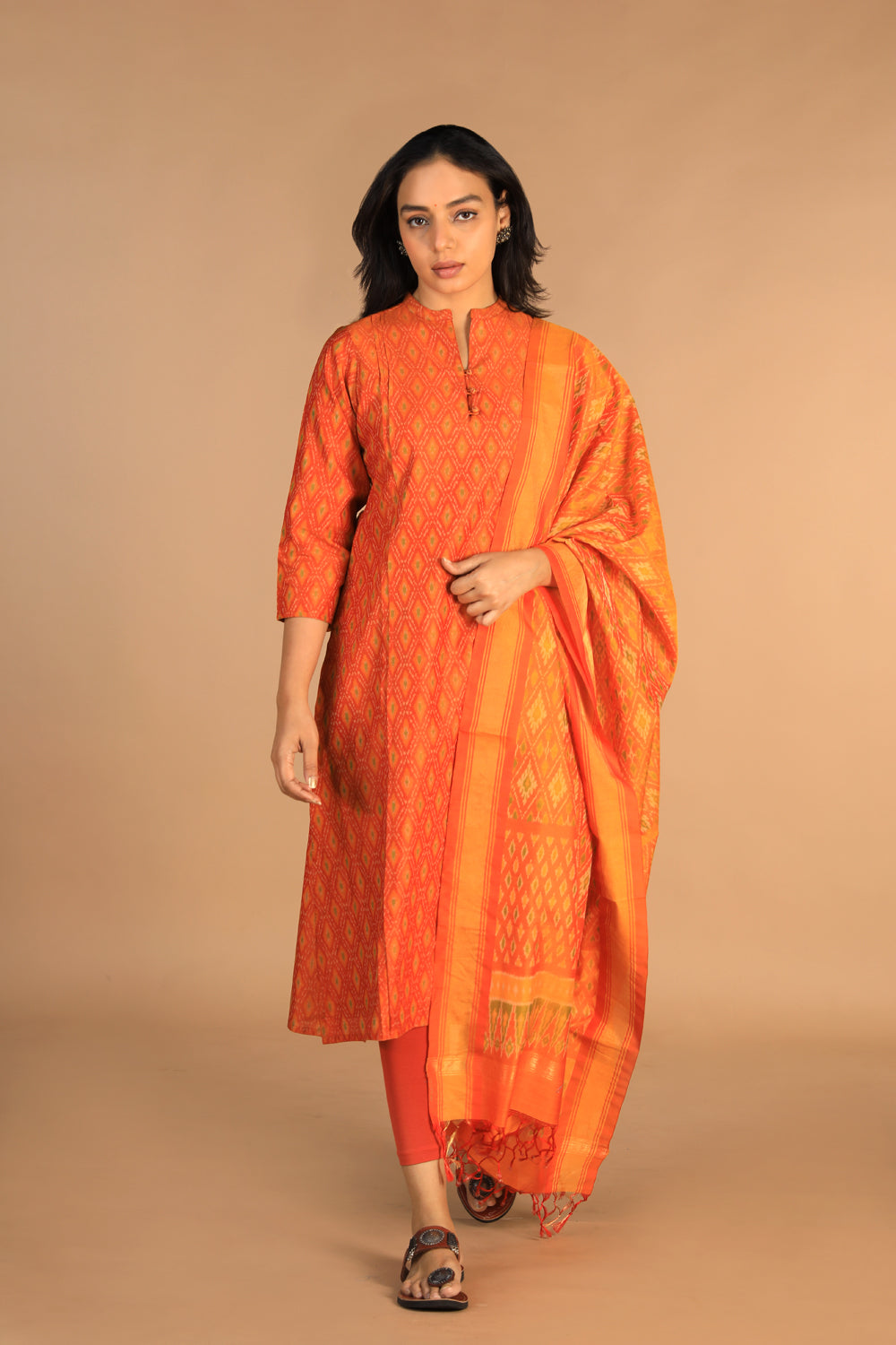 Handwoven  Pochampally silk Ikat kurta