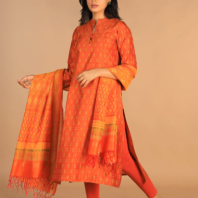 Handwoven  Pochampally silk Ikat kurta