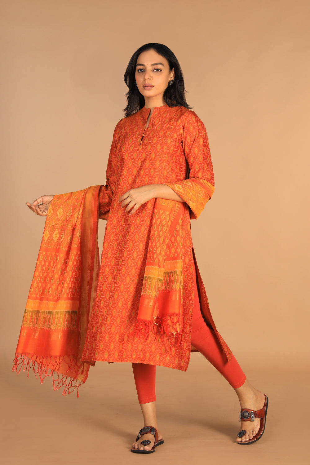 Handwoven  Pochampally silk Ikat kurta
