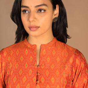 Handwoven  Pochampally silk Ikat kurta