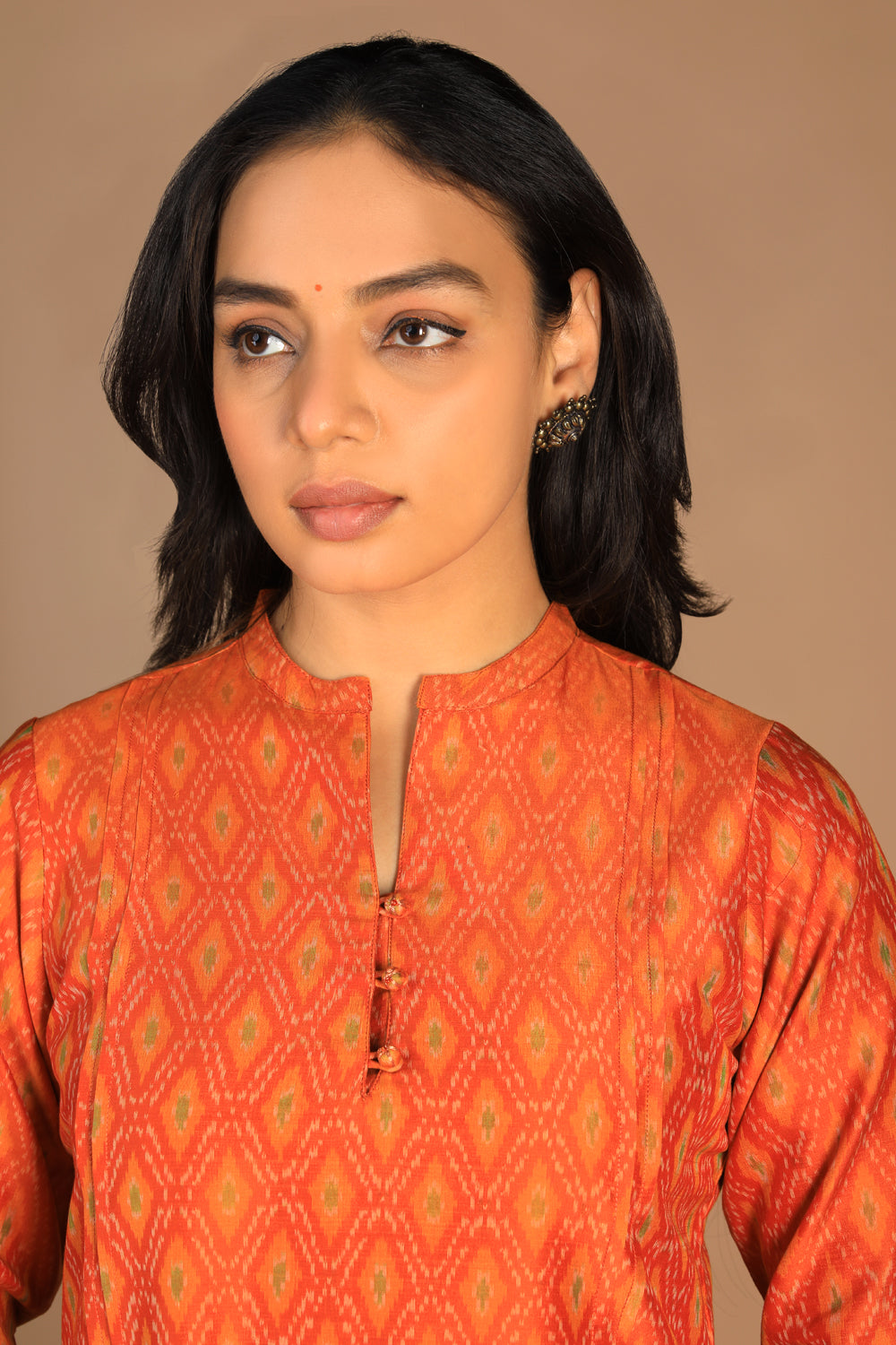 Handwoven  Pochampally silk Ikat kurta