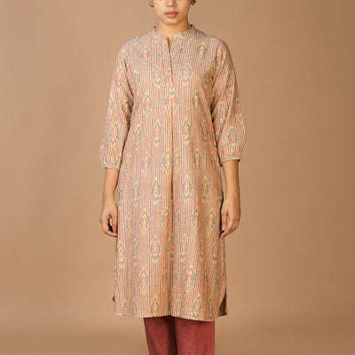 Handwoven cotton Pochampally Ikat Kurta
