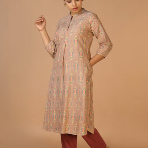 Handwoven cotton Pochampally Ikat Kurta