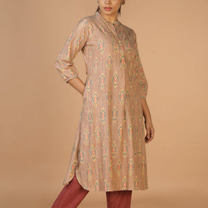 Handwoven cotton Pochampally Ikat Kurta