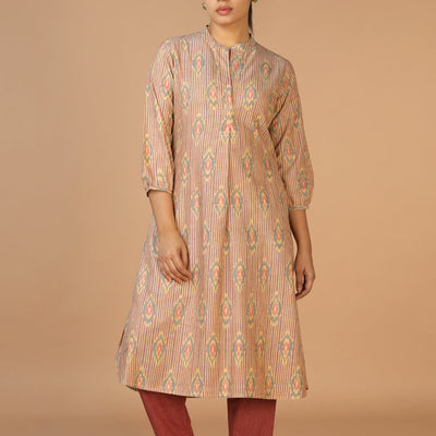 Handwoven cotton Pochampally Ikat Kurta