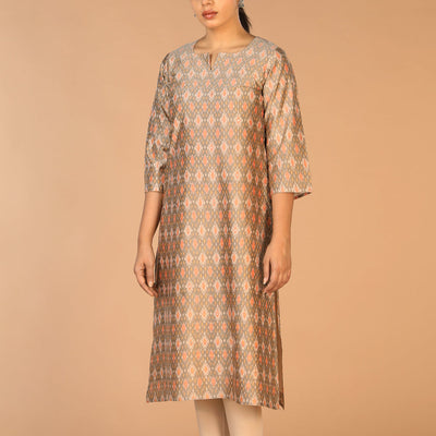 Handwoven Pochampally Silk Ikat Kurti