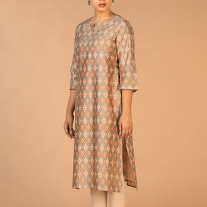 Handwoven Pochampally Silk Ikat Kurti