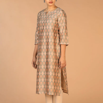 Handwoven Pochampally Silk Ikat Kurti