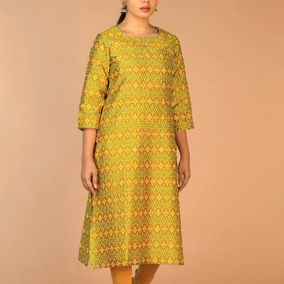 Handwoven Pochampally Silk Ikat Kurti